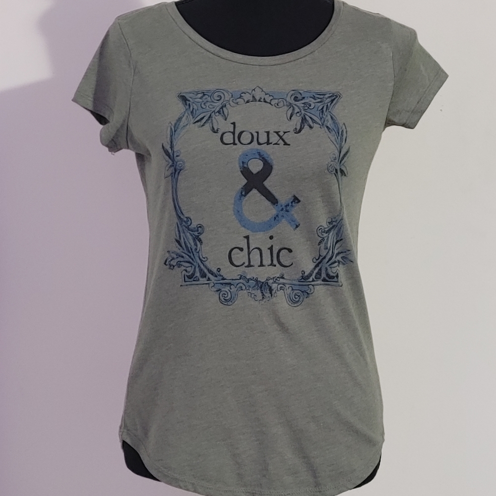 Army Green Extra Large "doux&chic" Printed Top